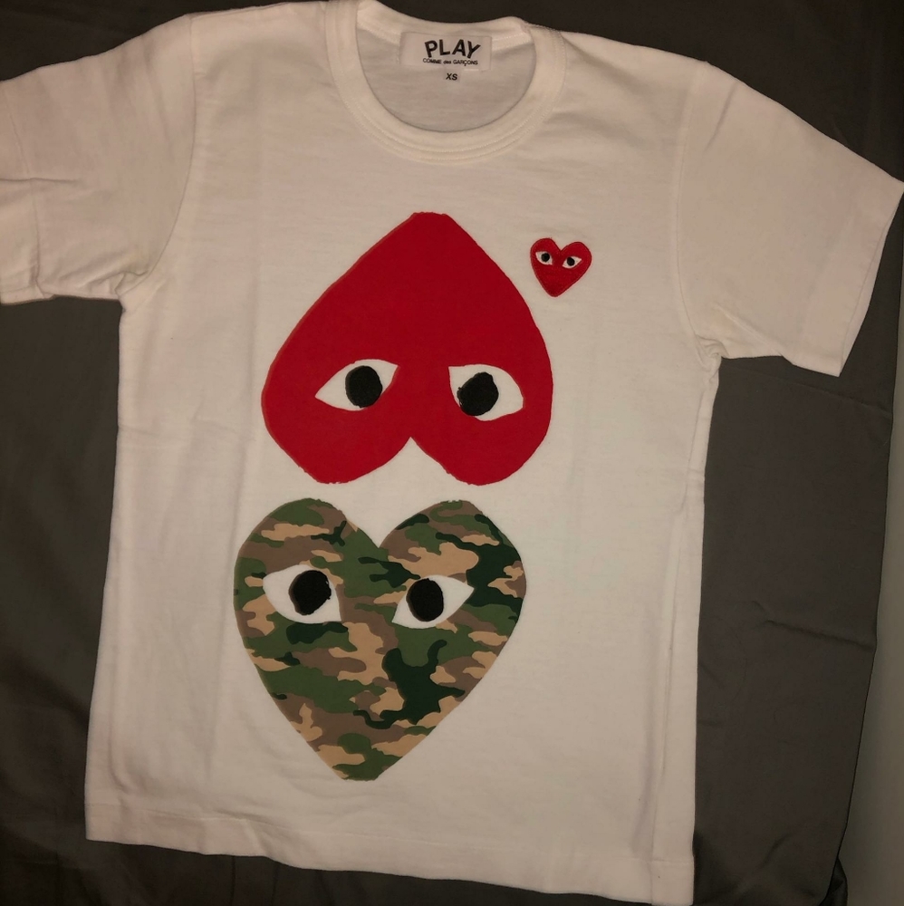 Comme des Garçon double heart tee